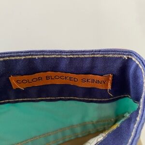 Tory Burch Blue and Tan Pants